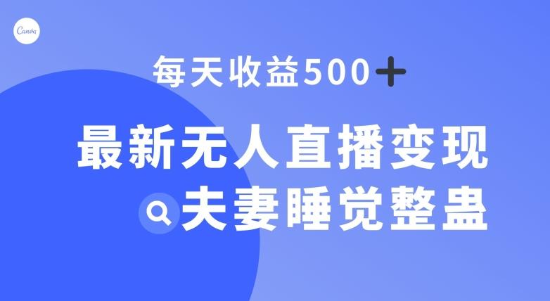 最新无人直播变现，夫妻睡觉整蛊，每天躺赚500+【揭秘】-金腾创业