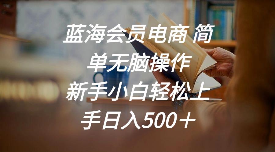 蓝海会员电商 简单无脑操作 新手小白轻松上手日入500＋-金腾创业