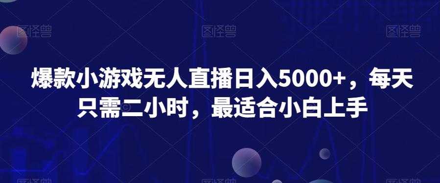 爆款小游戏无人直播日入5000+，每天只需二小时，最适合小白上手-金腾创业