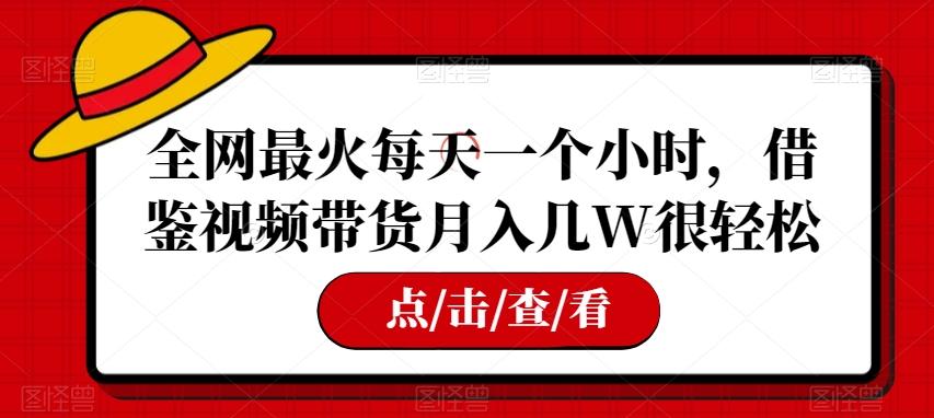 全网最火每天一个小时，借鉴视频带货月入几W很轻松【揭秘】-金腾创业