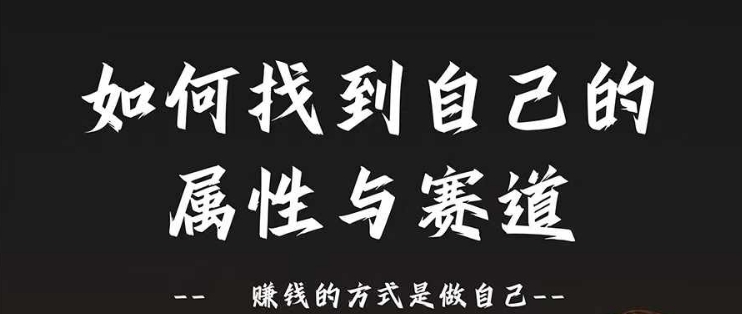 赛道和属性2.0：如何找到自己的属性与赛道，赚钱的方式是做自己-金腾创业