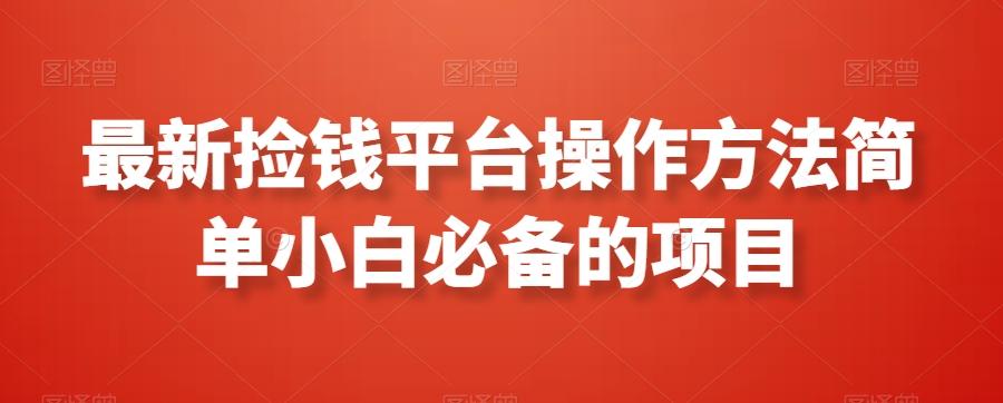 最新捡钱平台操作方法简单小白必备的项目-金腾创业