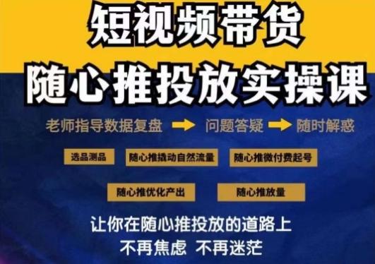 2024好物分享随心推投放实操课，随心推撬动自然流量/微付费起号/优化产出-金腾创业