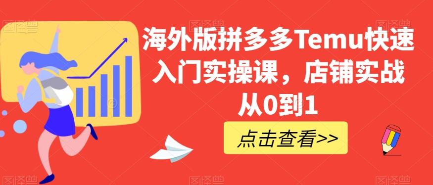 海外版拼多多Temu快速入门实操课，店铺实战从0到1-金腾创业