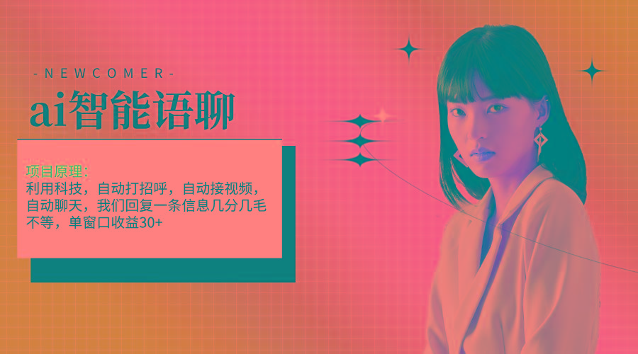 ai智能语聊，单窗口30+单机500+，无脑干！！！-金腾创业