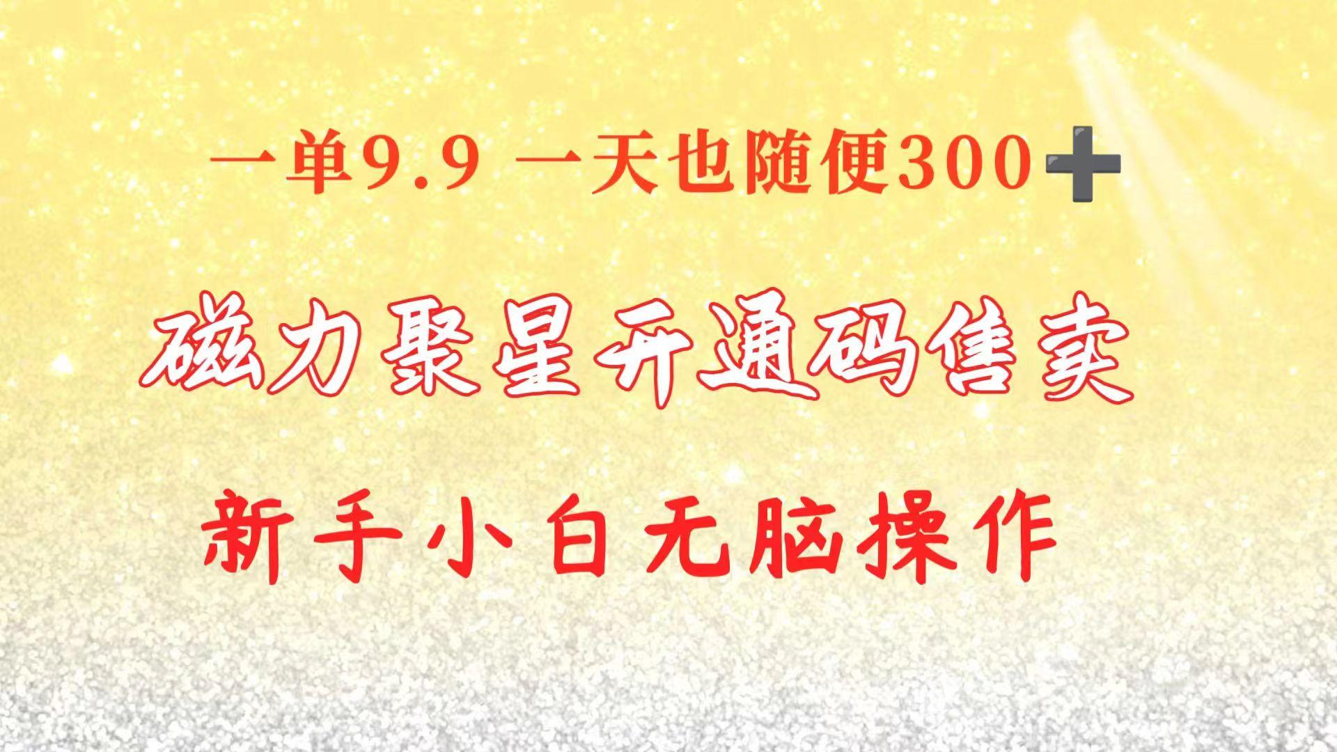 快手磁力聚星码信息差 售卖  一单卖9.9  一天也轻松300+ 新手小白无脑操作-金腾创业
