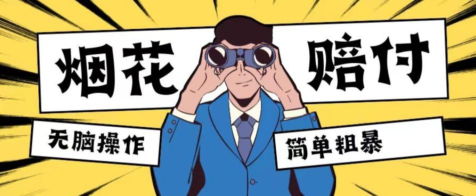 最新蓝海玩法，烟花爆竹赔付，单订单赔付200-500无脑操作【仅揭秘】-金腾创业