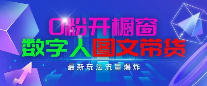 抖音最新项目，0粉开橱窗，数字人图文带货，流量爆炸，简单操作，日入1K+【揭秘】-金腾创业
