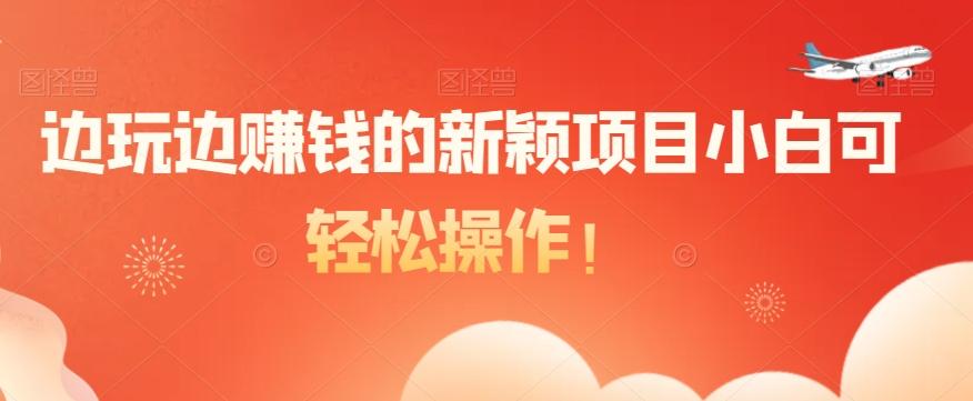 边玩边赚钱的新颖项目小白可轻松操作！-金腾创业