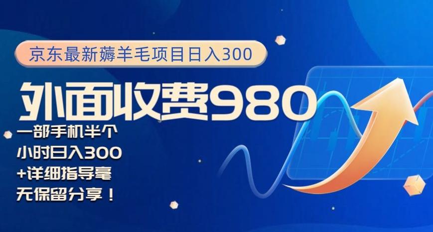 京东最新薅羊毛项目小白怎么做到日入300+一部手机半小时搞定-金腾创业
